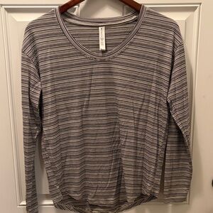 Athleta Striped Long Sleeve Tee
